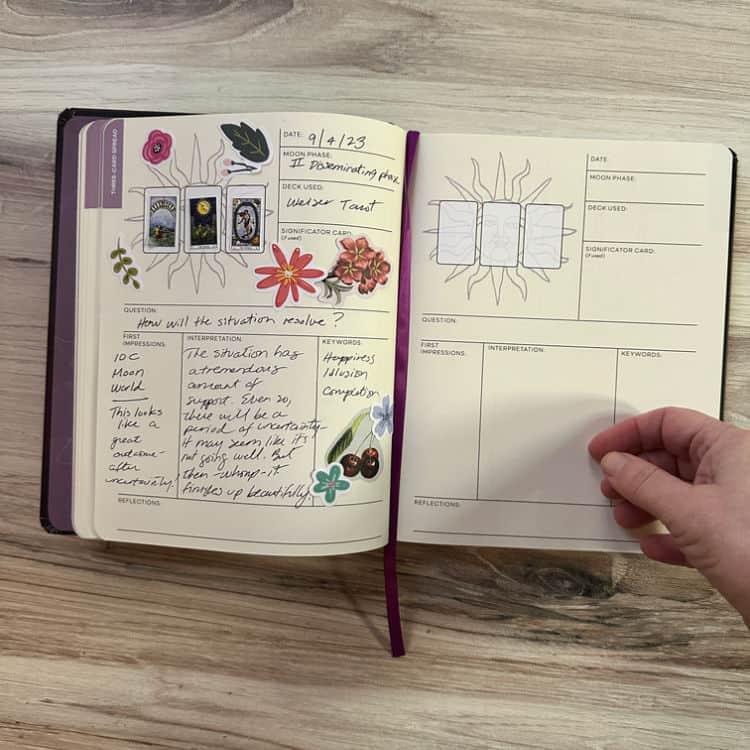 Tarot-Journaling: Aufkleber