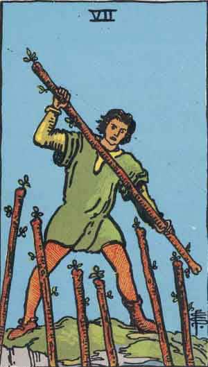 Tarot Card by Card: Seven of Wands - Tarot Card Meanings