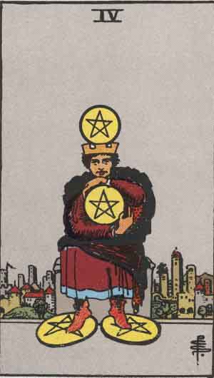 Which tarot cards indicate wealth? Four of Pentacles.