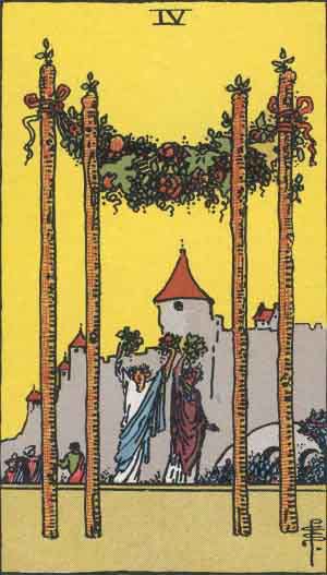 Tarot Card Meanings - Four of Wands