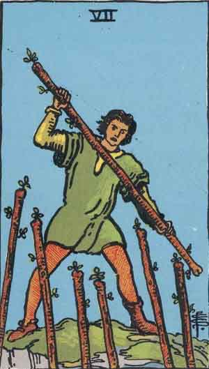 Tarot Card Meanings - Seven of Wands