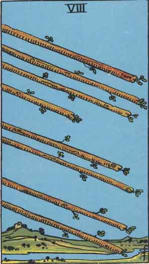 Tarot Card Meanings - Eight of Wands 